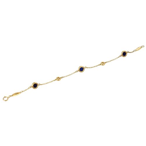 Marielle 18K Gold Lapis Lazuli Chained Bracelet
