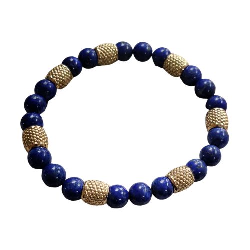 Aurelio Lapis Lazuli and 14K Gold Bead Bracelet