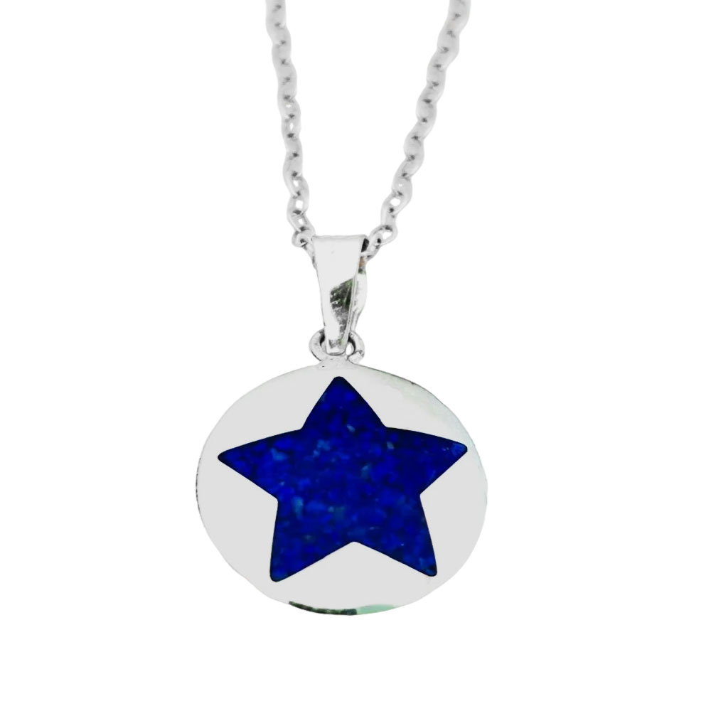 Star Sterling Silver and Lapis Lazuli Pendant