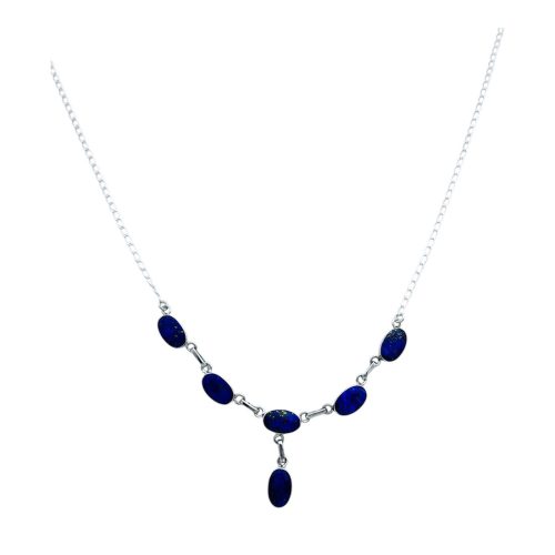 Ovalyn Sterling Silver and Lapis Lazuli Semi Collar