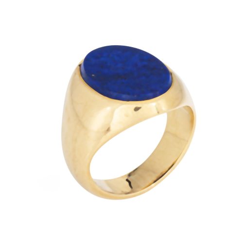 Cassian 18K Gold and Lapis Lazuli Chevalier Ring