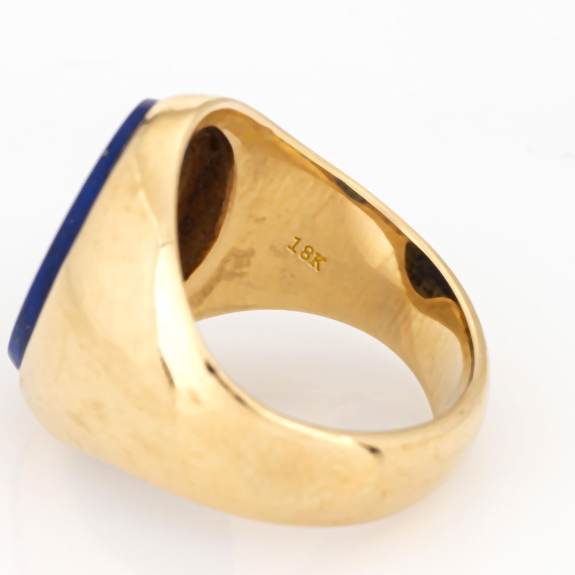 Cassian 18K Gold and Lapis Lazuli Chevalier Ring - Image 6