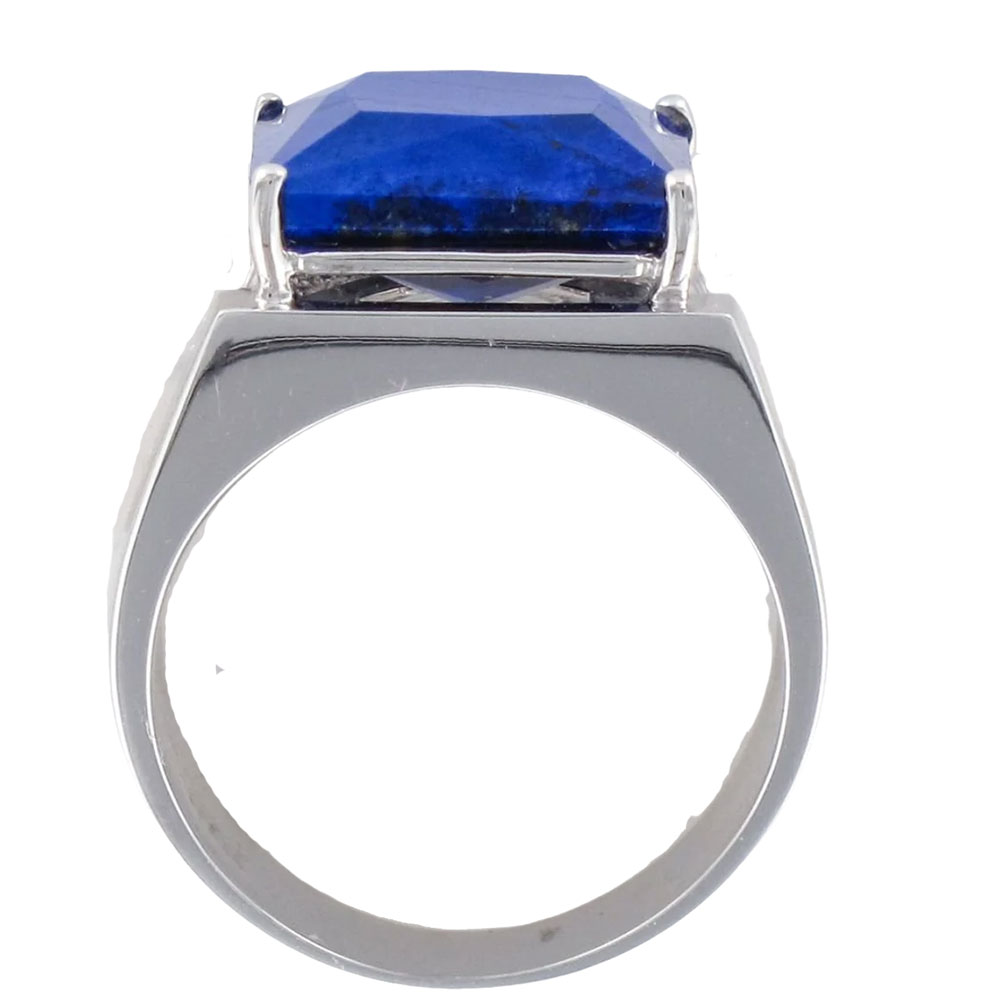 Draxon Sterling Silver and Lapis Lazuli Square Cabochon Ring - Image 3
