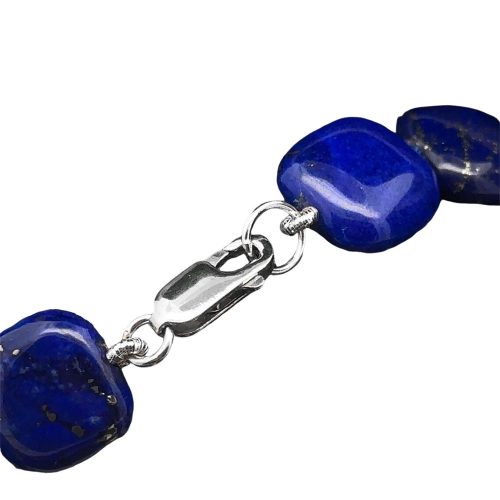 Amunara Sterling Silver and Lapis Lazuli Egyptian Channeling Bracelet
