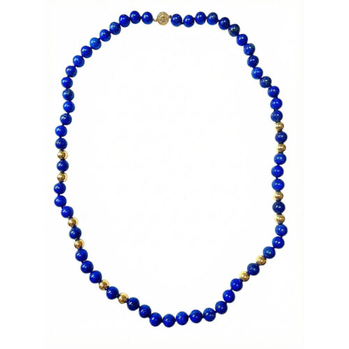 Valenya 18K Gold and Lapis Lazuli Beads Necklace