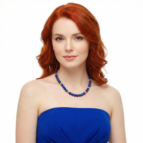 Valenya 18K Gold and Lapis Lazuli Beads Necklace
