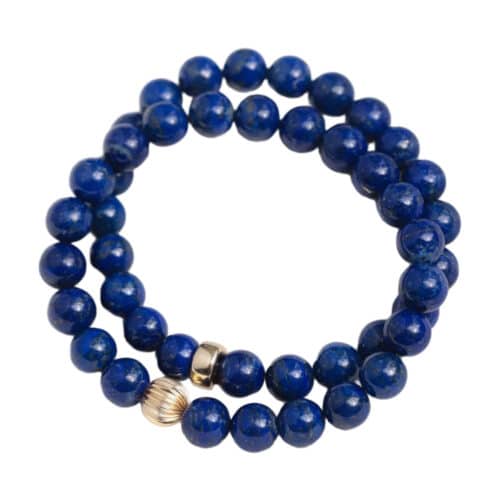 Laguna Lapis Lazuli and 18K Gold Beaded Bracelet Set