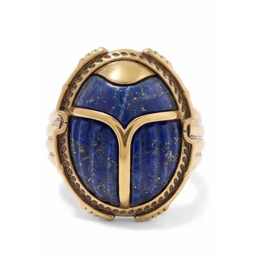 Kephri Lapis Lazuli and 18K Gold Scarab Ring