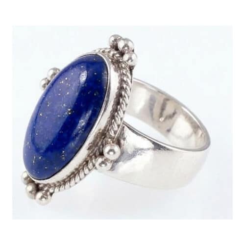Amara Lapis Lazuli and Sterling Silver Bracelet and Ring Set