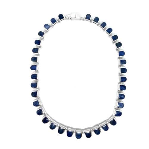 Leonora Sterling Silver and Lapis Lazuli Necklace