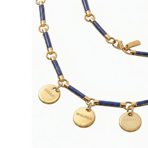 Celestia Karma, Wholeness and Dream 18K Gold Lapis Lazuli Necklace